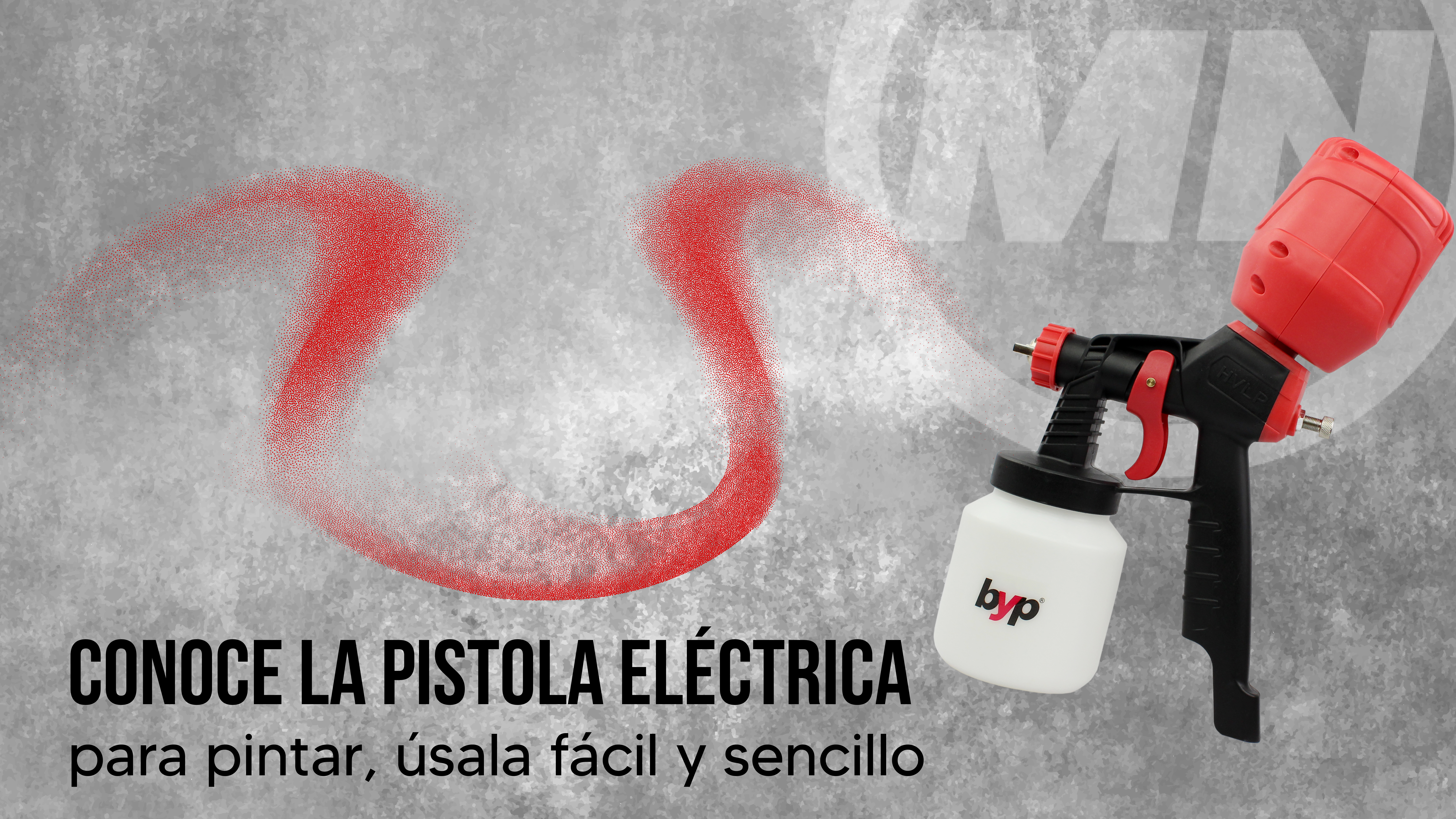Pistola eléctrica para pintar, marca BYP