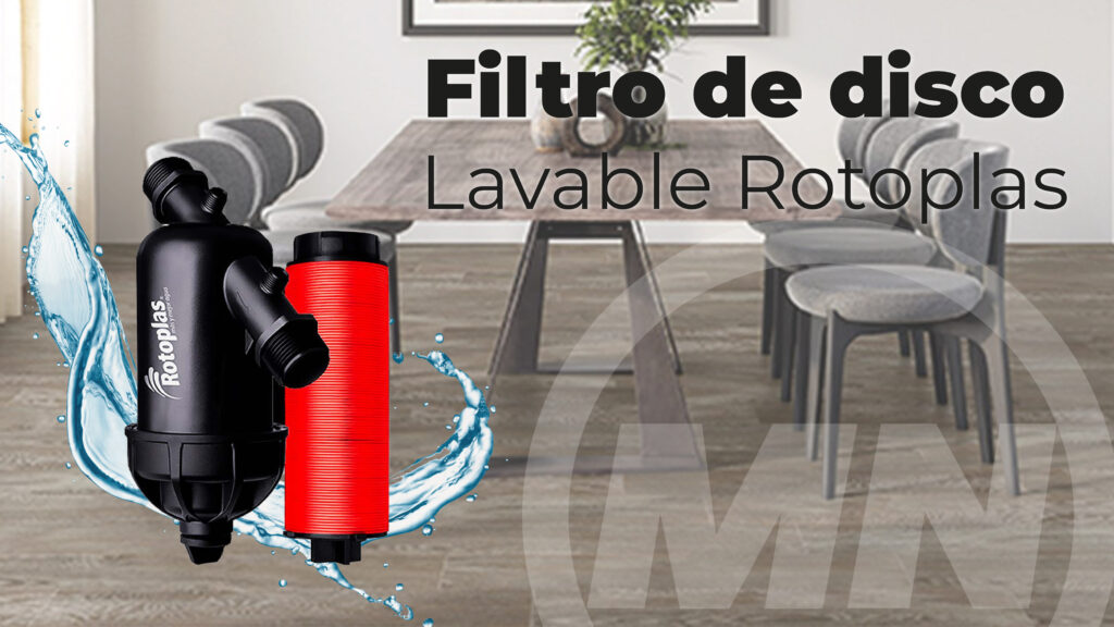 filtro de discos lavable de Rotoplas
