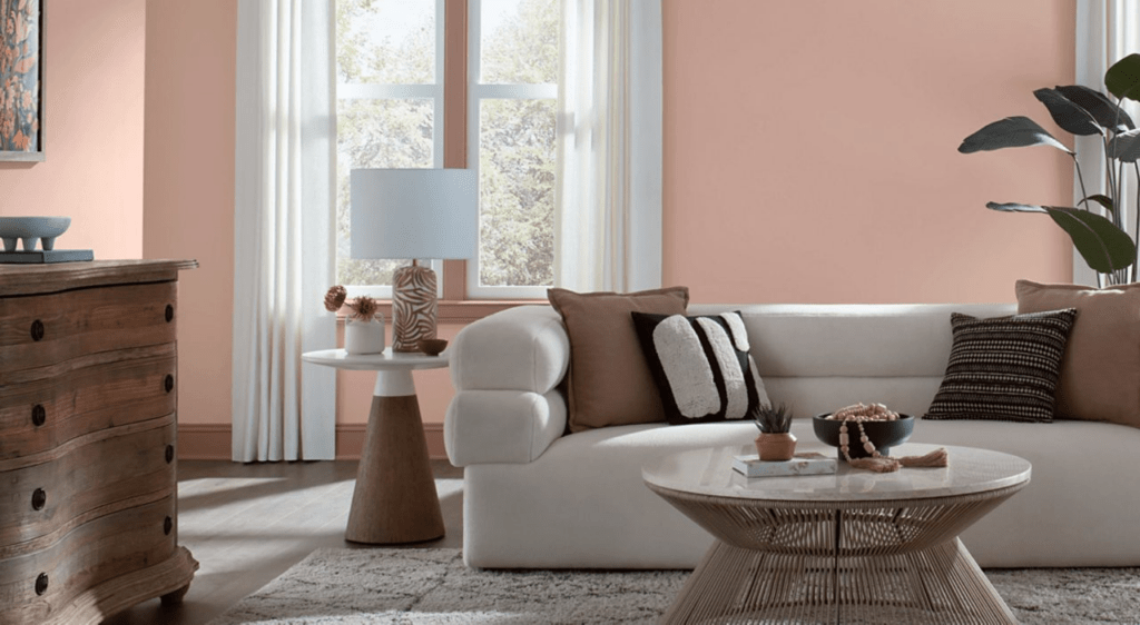 Koral Kicks de Sherwin Williams en interior