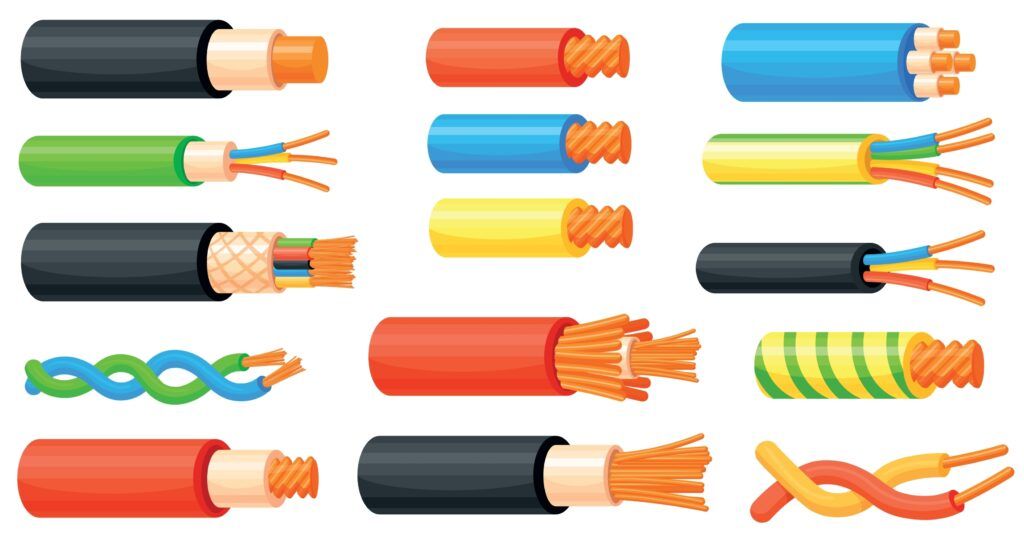 Copper,Cable,Wires.,Electrical,Wire,,Electric,Conductor,Energy,Power,Cables