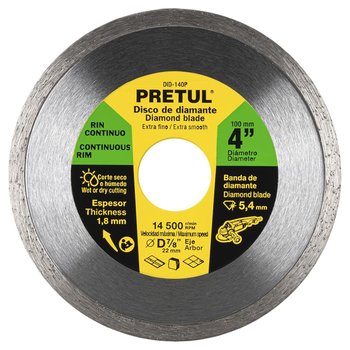 Disco Diamante Pretul Rin Continuo 4 pulg