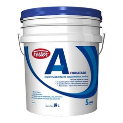 Impermeabilizante Acrílico Fester 5 Años Blanco Fibratado 19 L