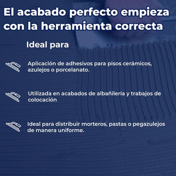 Llana 11" Dentado Triangular 10 Remaches Mango de Madera Truper