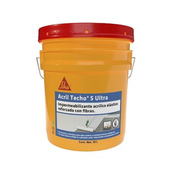 Impermeabilizante Acrílico Acril Techo 5 Ultra blanco 18L