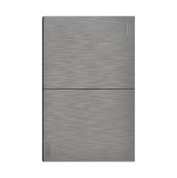 Placa 2 Apagadores Sencillos Lucek Flat Plata