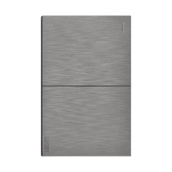 Placa 2 Apagadores Sencillos Lucek Flat Plata