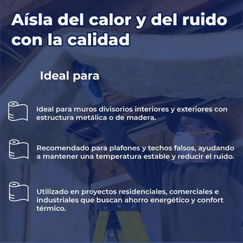 Aislamiento FV R-19 6" 24"/600" (9.3 M2) Con papel