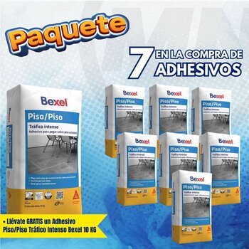 Paquete 7+1 Adhesivo  PISO/PISO Trafico Intenso10 KG  