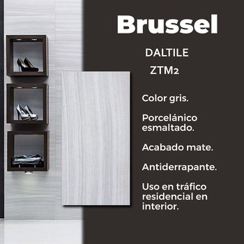 Piso Brussel Gris Daltile 30.5x60.5 cm