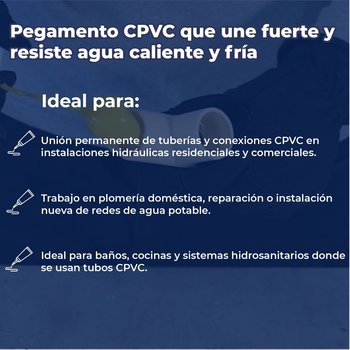 Pegamento CPVC Presto 60 ml 1/16 L Para Instalación Hidráulica