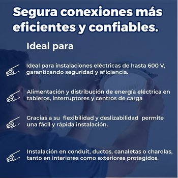 Cable Eléctrico Negro Rollo de 100 M Calibre 14 THW-LS