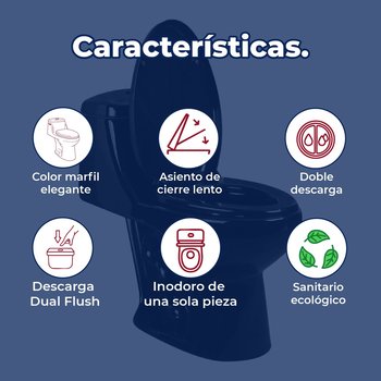 WC one piece Thor Negro Foncer