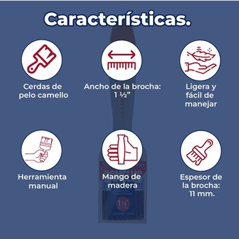 Brocha Byp Camelus Pelo Extra Fino 1½” Pulgada