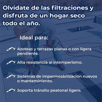 Imper prefabricado APP Sikashield 3.5mm FVidrio gravilla blanca