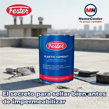 Cemento Plástico Negro Plastic Cement Fester 4 Lt