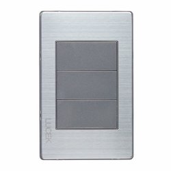 Placa Ciega Plateado Lucek BP1200MP