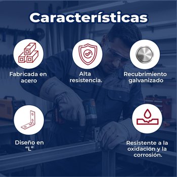 Unión Escuadra Galvanizada Handy Home 1 x 1 pulg