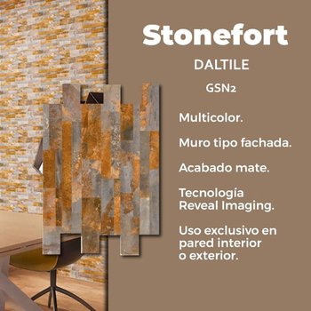 Muro Stonefort Multicolor Daltile 34 x 45 cm