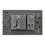 Placa 1 Apagador Sencillo 1 Contacto Lucek Flat Plata
