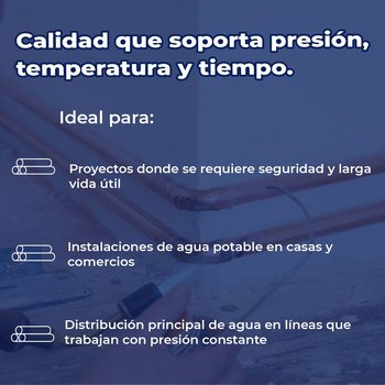 Tubo de Cobre Iusa tipo L ½ pulgada 6.10 m