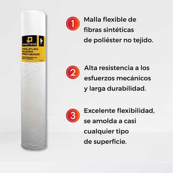 Tela Refuerzo Poliflex marca Protexa R5808812 100 m
