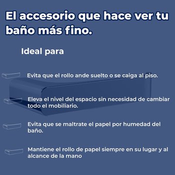 Porta papel Higiénico Acero de Cromo Linea Quadratta Proyecta