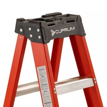 Escalera Tijera Fibra Vidrio Cuprum 7 Peldaños 2.44 m