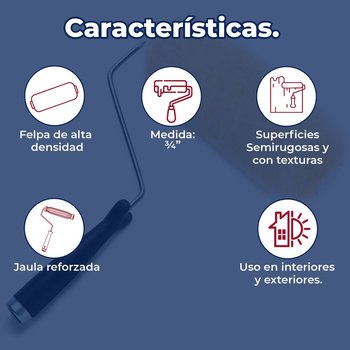 Rodillo Profesional Byp Plus 9 x ¾ pulg