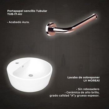 Paquete Griferia Aura y Lavabo Helvex