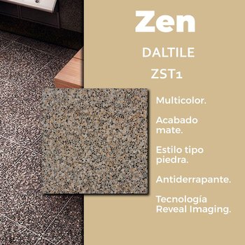 Piso Zen Multicolor Daltile 60.5 x 60.5 cm