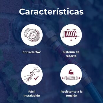 Conector Manguera Truper Resorte ¾ Pulgadas