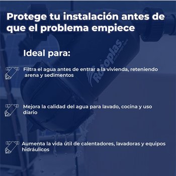 Filtro de Discos Lavable Rotoplas para Sistema Filtración Agua