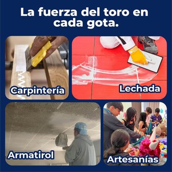 Pegamento Profesional para Madera Blanco Marca Toro 1 Lt