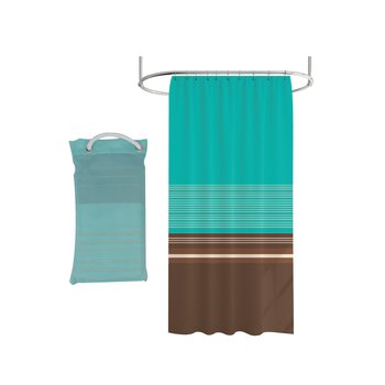 Cortina Para Baño 180x180 cm Poliéster Chocomenta Euroshowers