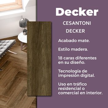 Piso Decker Cesantoni 20x60 cm
