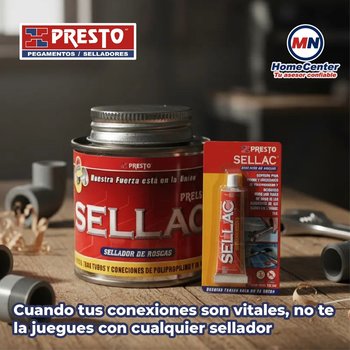 Sellador de Roscas Para Polipropileno y Metal 60 ml Presto