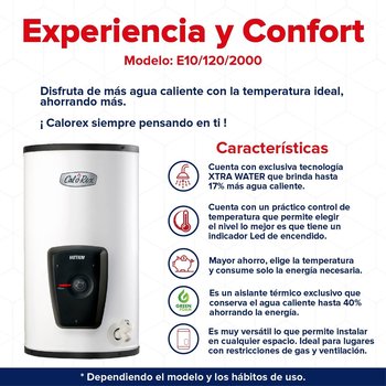 Calentador Depósito Eléctrico 40 L Calorex 120-127v