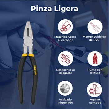 Juego de 4 pinzas mango de vinil Pretul