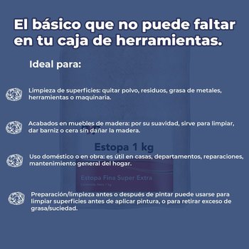 Estopa Blanca Byp Para Uso General 1 kg