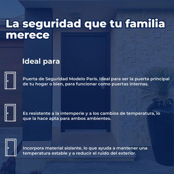 Puerta de Seguridad Izquierda PARIS 95X2.13M
