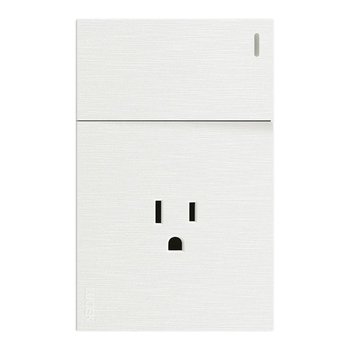 Placa Apagador Sencillo y Contacto Lucek Flat Blanco