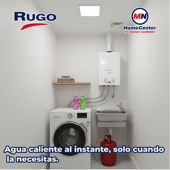Calentador paso 6 L Rugo instantáneo blanco Gas LP