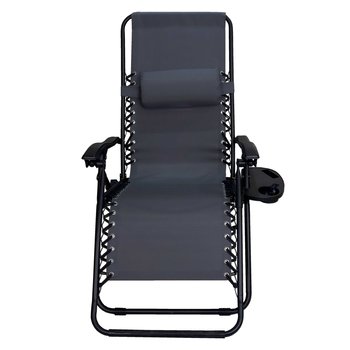 Silla gravity acero y tela gris