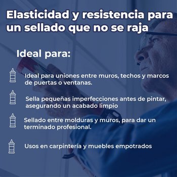 Sellador Acrílico Siliconizado Negro Skycril Presto 300 ML