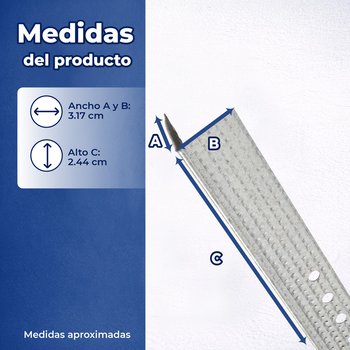 Esquinero Metálico Calibre 26 3.17X3.05 M
