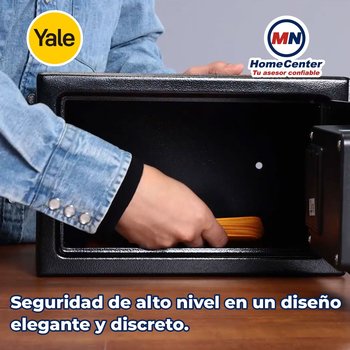 Caja Fuerte de seguridad Yale Negra 20x31x20 cm