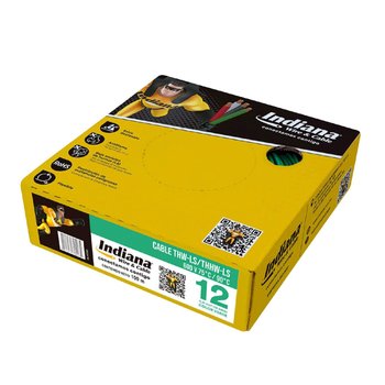 Cable Eléctrico Verde Rollo de 100 M Calibre 12 THW-LS