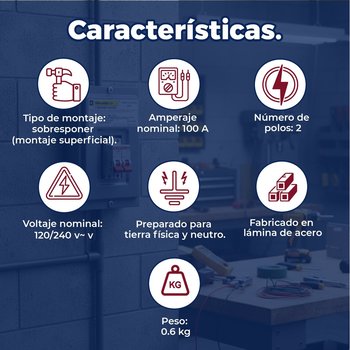 Centro Carga 2 Unidades Sobreponer