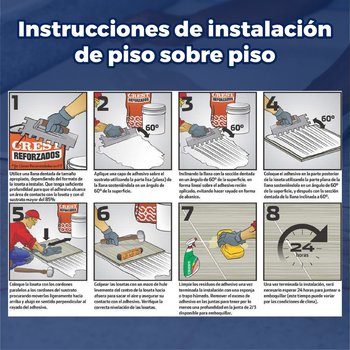 Adhesivo blanco reforzado 10 kg Crest Piso sobre piso