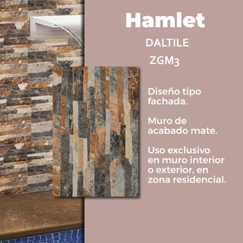 Muro Hamlet Motley Daltile 30 x 45 cm